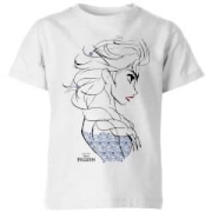 Image of Disney Frozen Elsa Sketch Strong Kids T-Shirt - White - 11-12 Years