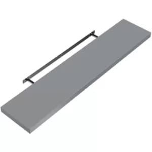 Image of Floating Shelves Shelf Including Bracket Wall Shelving Living Room Kitchen Black White Grey Oak High Gloss Matt 50 70 90 110cm 90cm grau (de)