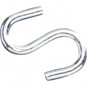 Image of Faithfull Galvanised S Hooks 3mm Pack of 20