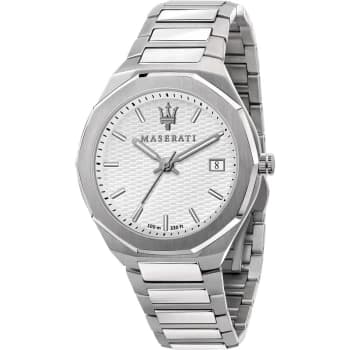 Image of Maserati R8853142005 Mens Stile Steel Bracelet Wristwatch Colour - Silver