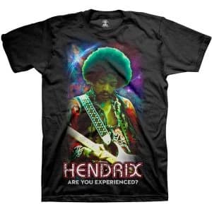 Image of Jimi Hendrix - Cosmic Unisex Large T-Shirt - Black