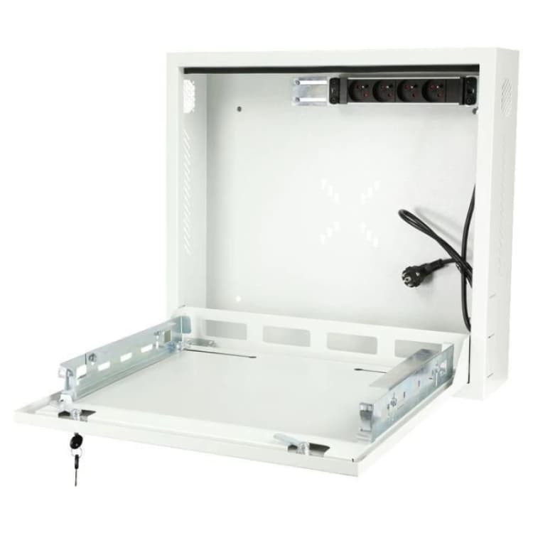 Image of Lanview RWSLMWH1 rack cabinet 1U Wall mounted rack White