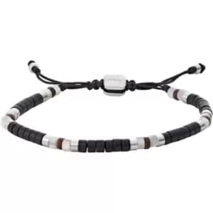 Image of Vintage Casual Summer Beads Black Onyx Coconut and Shell Beaded Bracelet