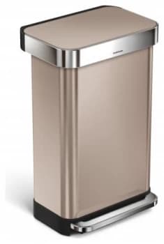 Image of simplehuman 45 Litre Liner Pocket Kitchen Bin Rose Gold