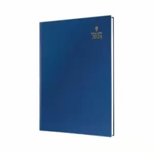 Image of Collins A4 Desk Diary Day Per Page Blue 2024 44-60.24