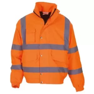 Image of Yoko Mens Hi-Vis Bomber Jacket (Pack of 2) (3XL) (Hi Vis Orange)