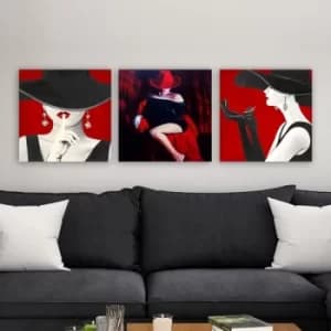 Image of 3PART108 Multicolor Decorative Canvas Painting (3 Pieces)
