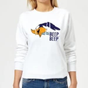 Image of Looney Tunes Road Runner Beep Beep Womens Sweatshirt - White - L