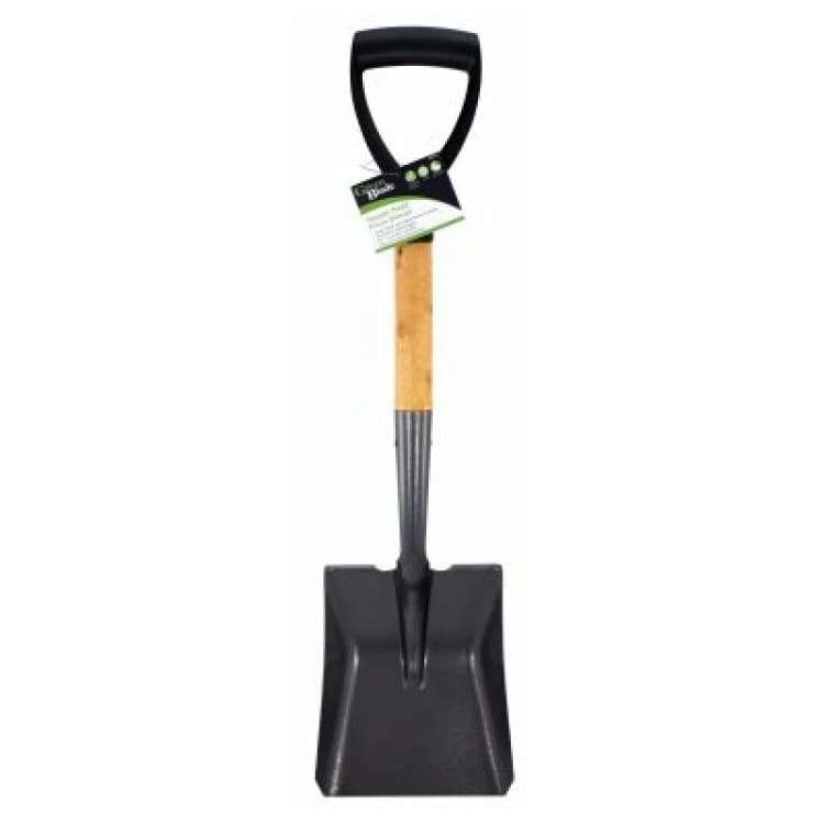 Image of Green Blade Square Head Micro Shovel With Wooden Handle