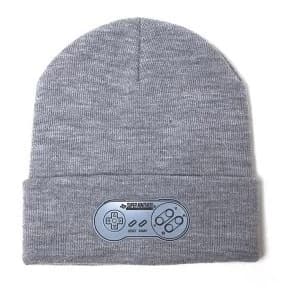 Image of Nintendo - Snes Controller Print Unisex One Size Beanie - Grey