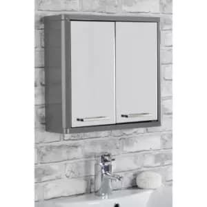 Image of Radius Grey Double Door Mirror Cabinet