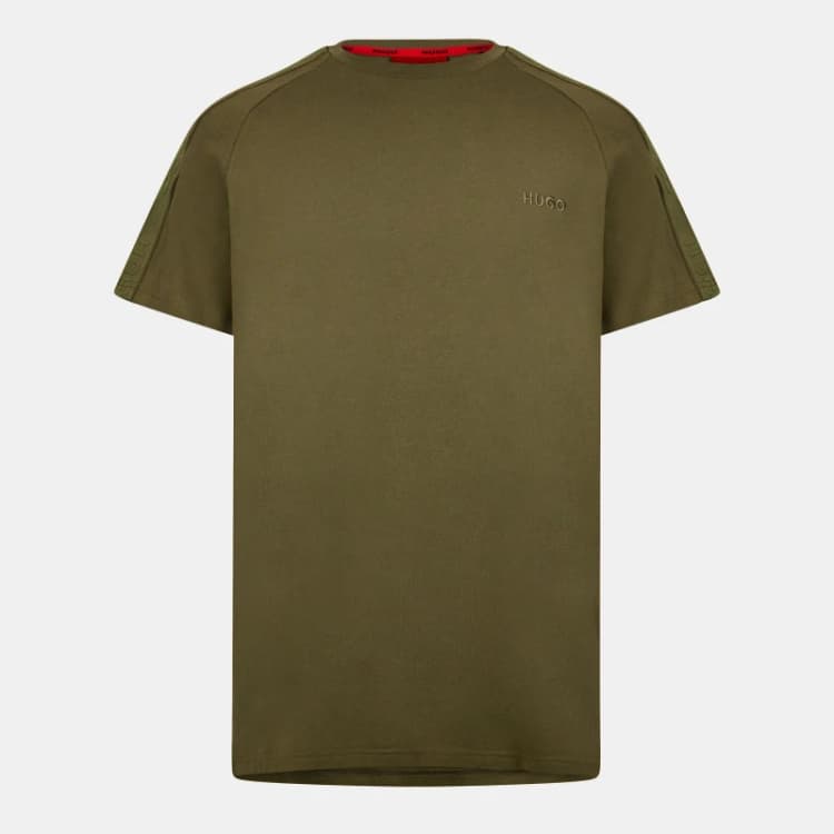 Image of Hugo Sporty Tape T Shirt - Green Green XL