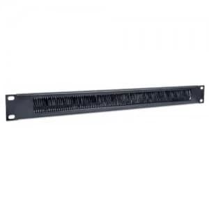 Image of Intellinet 19" Cable Entry Panel 1U with Brush Insert Black