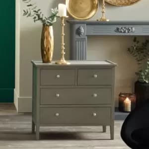 Image of Vendee Grey Pine Wood 4 Drawer Unit