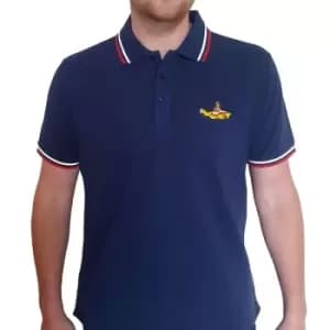 Image of The Beatles - Yellow Submarine Unisex X-Large Polo Shirt - Blue
