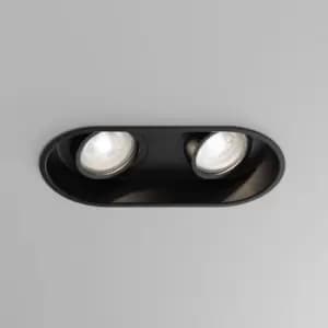 Image of Minima Recessed Twin Downlight Matt Black, GU10
