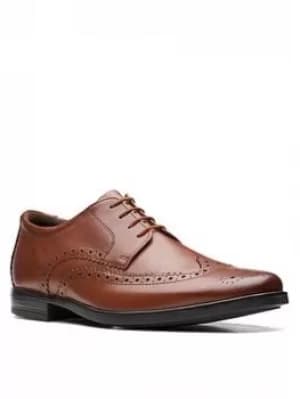 Image of Clarks Howard Wing Shoe, Dark Tan, Size 7, Men