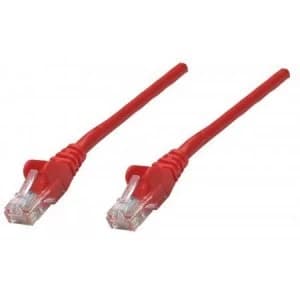 Image of Intellinet Network Patch Cable Cat6 20m Red Copper U/UTP PVC RJ45 Gold Plated Contacts Snagless Booted Polybag