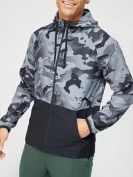 Image of Nike Training Flex Vent Camo Jacket - Black, Size 2XL, Men
