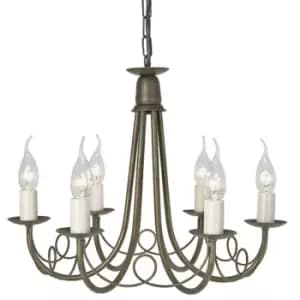 Image of 6 Bulb Chandelier Hanging Pendant LIght Black Gold LED E14 60W Bulb