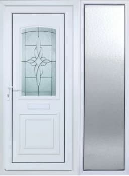 Image of Wickes Medway 1 Sidelight Upvc Door 2085 x 1520mm Right Opening