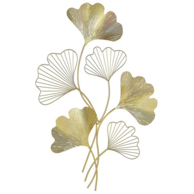 Image of Beliani Wall Decor Flower Indium Metal 79cm Gold