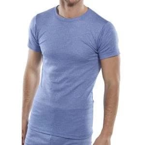 Image of Click Workwear Vest Short Sleeve Thermal Lightweight 3XL Blue Ref