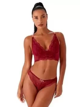 Image of Gossard Superboost Deep V Bralet - Raspberry, Raspberry, Size 32C, Women