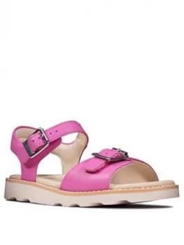 Image of Clarks Crown Bloom Girls Sandal - Pink, Size 2.5 Older