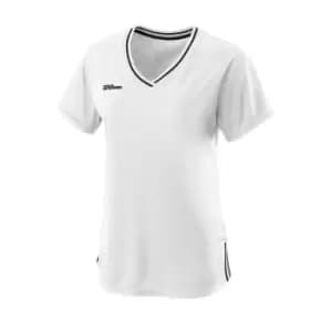 Image of Wilson Team V Neck T Shirt Womens - White