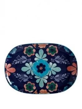 Image of Maxwell & Williams Maxwell & Williams Majolica Large Blue Oblong Platter