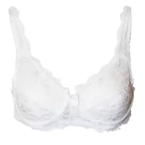 Image of Marlon Womens/Ladies Sarah Lace Underwired Bra (36B) (White)