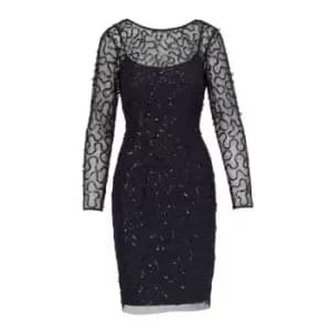 Image of Adrianna Papell Papell Studio Beaded Short Dress - Blue