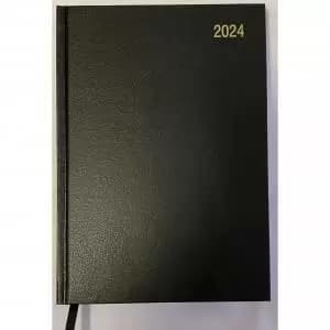 Image of ValueX Diary A5 Day Per Page 2024 Black - BUSA51 Black 18005SY
