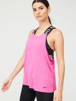 Image of Nike Training Pro Essential Elastika Tank Top - Fuchsia