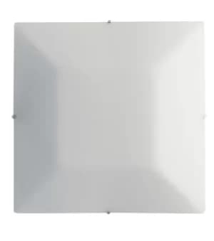 Image of Osiride Square Flush Ceiling Lamp, White, E27