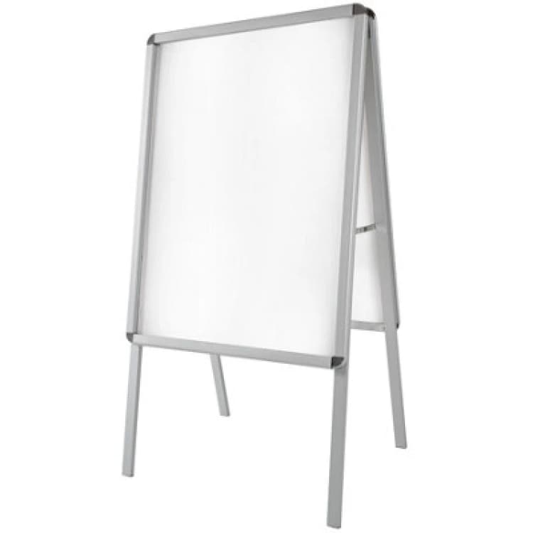 Image of Tectake Poster Board - A1, Double-Sided, Foldable, Including 2 Protection Films - Grey