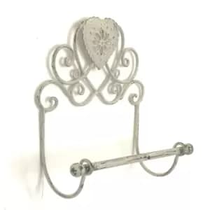 Image of Grey Heart Toilet Roll Holder Wall Mounted