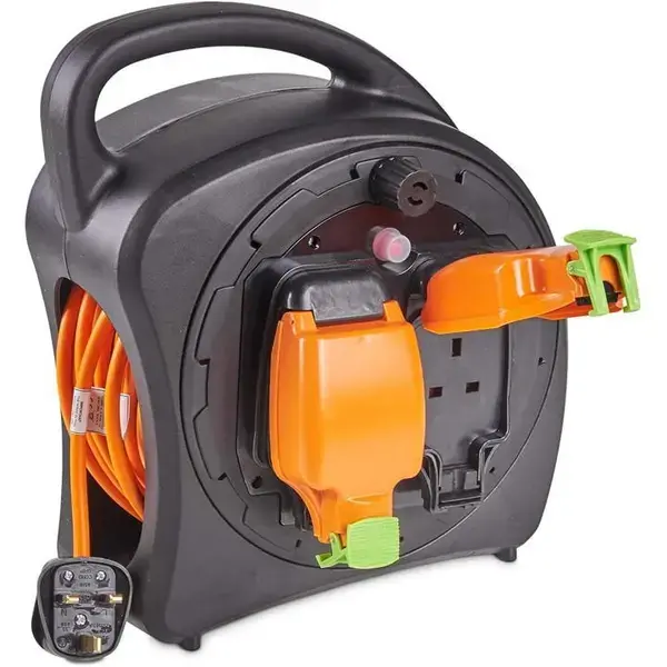 Image of VonHaus VonHaus 25M Double Socket Weatherproof Extension - Orange One Size