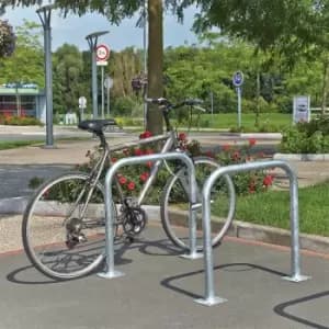 Image of Express Galvanised Sheffield Bicycle Stand Surface Fix - 750mm x 750mm