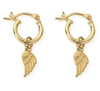 Image of ChloBo Sterling Silver Gold Plated 'Divinity Within' Hoop Jewellery