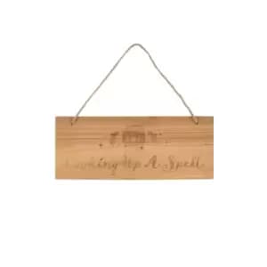 Image of Cooking Up A Spell Engraved Hanging Sign