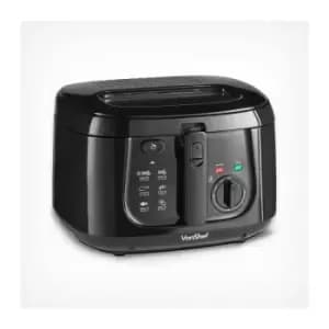 Image of 2.5L Deep Fat Fryer with Observation Window, Adjustable Temperature Control & Removable Basket for Easy Cleaning - 1800W, Black - Vonshef