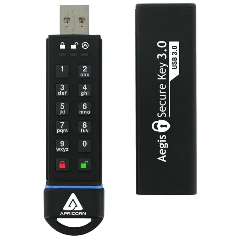 Image of Apricorn Aegis Secure Key 3.0 USB flash drive 120 GB USB Type-A 3.2 Ge