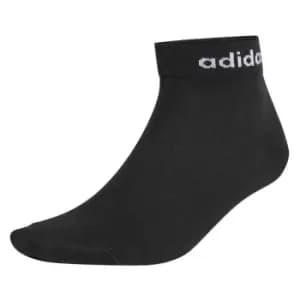 Image of adidas 3 Pack Ankle Socks Juniors - Black