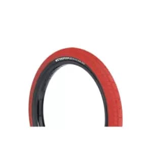 Image of Wethepeople Overbite BMX Tyre 20 x 2.35 Red/Black Sidewall