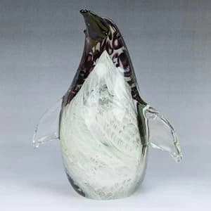 Image of Objets d'Art Handmade Glass Figurine - Penguin