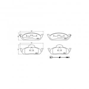 Image of Front Brake Pad Set BREMBO P 50 039