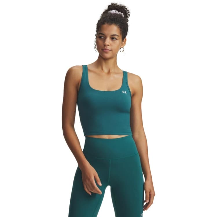 Image of Under Armour Womens Motion Tank Performance Gym Vest Rack Green female 8 (XS)