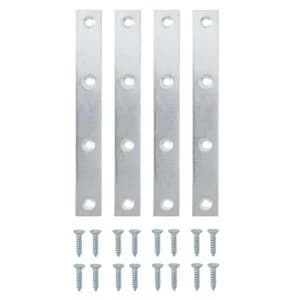 Image of BQ Zinc effect Steel Mending plate L125mm Pack of 4